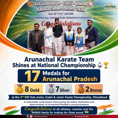 Arunachal Karate Association wins 17 medals at KIO Championship