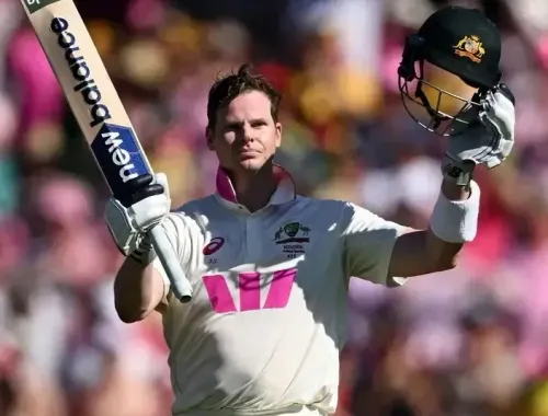 How did Steve Smith rise in the record books with his 37th Test ton?