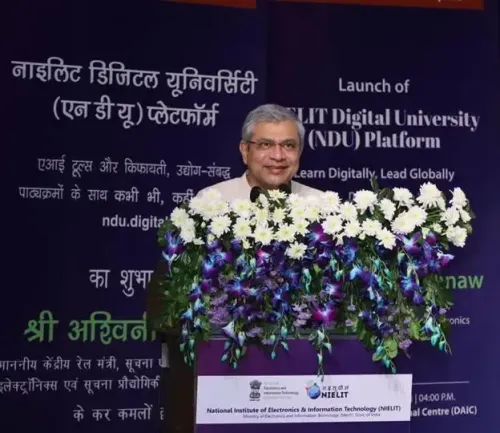 क्या अश्विनी वैष्णव ने एनडीयू प्लेटफॉर्म का उद्घाटन किया और नए केंद्रों की शुरुआत की?