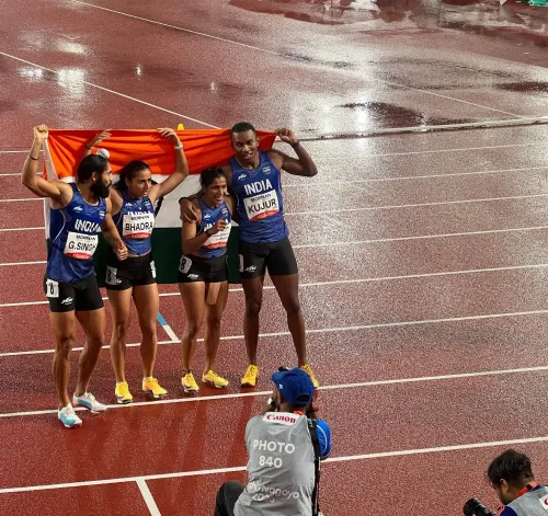India win mixed 4x100m relay bronze, set national record at Asian Games 2026