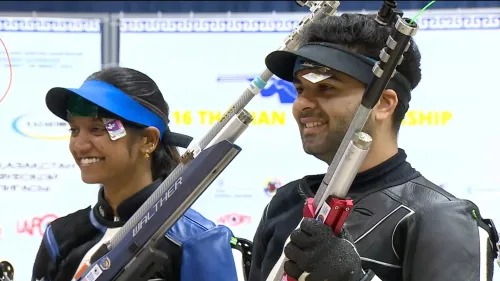 क्या भारत ने एशियन शूटिंग चैंपियनशिप में एयर राइफल के मिश्रित टीम इवेंट में स्वर्ण पदक जीते?