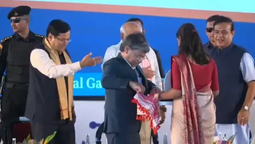 Assam CM Himanta at Kandla's 150 TPD E-Methanol Plant Ceremony