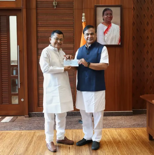 Assam MLA Prasanta Phukan Donates Salary to CM Relief Fund