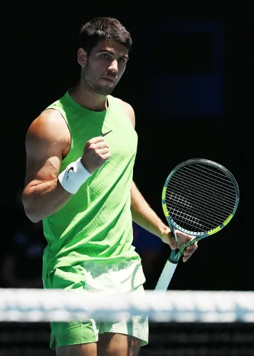 How did Alcaraz Achieve a Record-Breaking Win in His 100th Grand Slam Match?