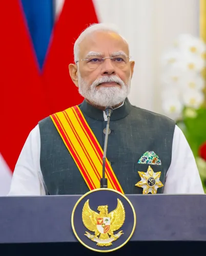 जकार्ता में मोदी का संबोधन — भारत इंडोनेशिया शिखर वार्ता