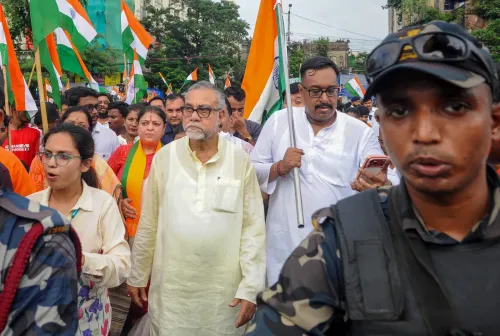 तपस रॉय की अगुवाई में BJP की तिरंगा यात्रा, कोलकाता