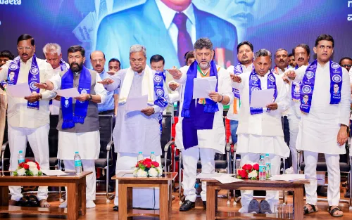 Bengaluru: Congress officials participate in Ambedkar Jayanti festivities
