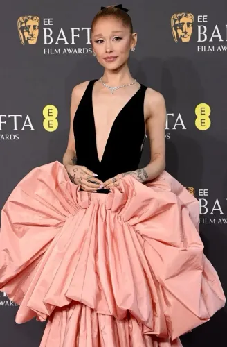 BAFTAs: Ariana Grande Dazzles in Elegant Pink Gown on the Red Carpet