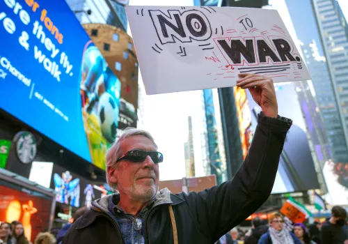 New York: Airstrikes Targeting Iran Demonstration