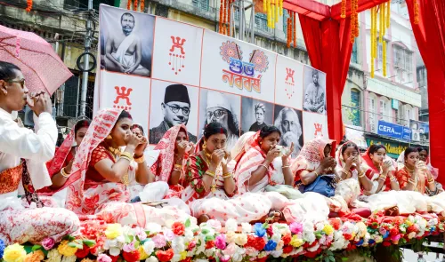 Artists Participate in Election Rally During Poila Baisakh in Kolkata