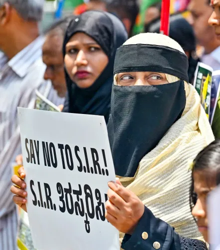 Bengaluru: Protest against SIR at Freedom Park