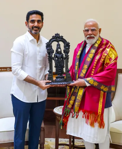New Delhi: Nara Lokesh Engages with PM Modi