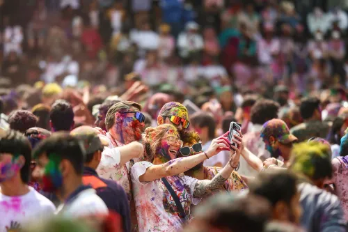 Holi Festival Observance in Kathmandu