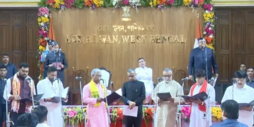 West Bengal cabinet expands: 35 BJP MLAs sworn in as ministers under Adhikari