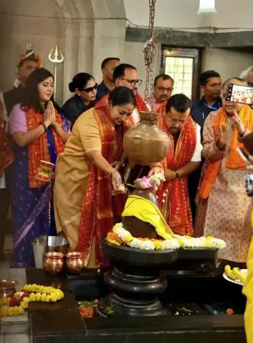 BJP's Bengal win: Delhi CM Rekha Gupta prays at CR Park Kali Temple