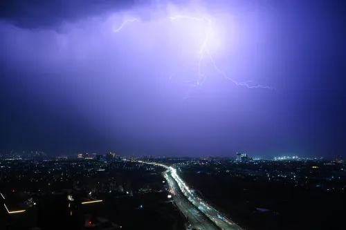 Lightning Illuminates Gurugram