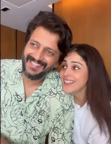 Bhagyashree Shares Heartwarming Moment of Genelia Feeding Riteish on 'Raja Shivaji' Set