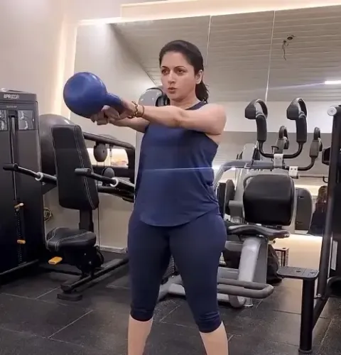 What Benefits Do Kettlebell Swings Provide According to Bhagyashree?