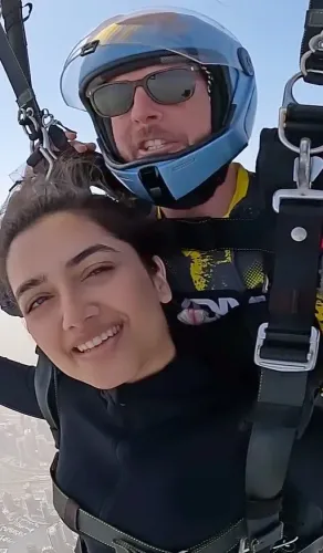 What Did Bhagyashrii Borse Experience While Skydiving?