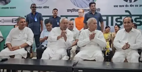 भामाशाह जयंती पर पटना पहुंचे नीतीश कुमार, जदयू कार्यकर्ताओं ने किया ऐतिहासिक स्वागत