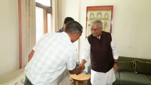 Bhupender Yadav Meets NEET AIR 9 Gaurav Singh from Alwar