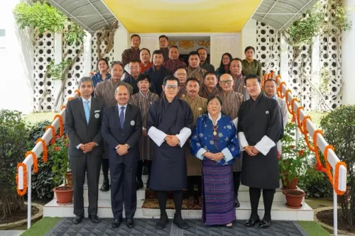 Bhutan's King Jigme Wangchuck visits India House in Thimphu