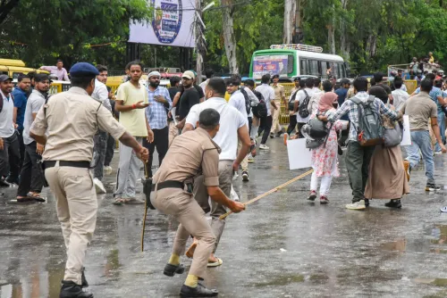 Bihar Assembly in uproar over Patna student protest, police lathi-charge