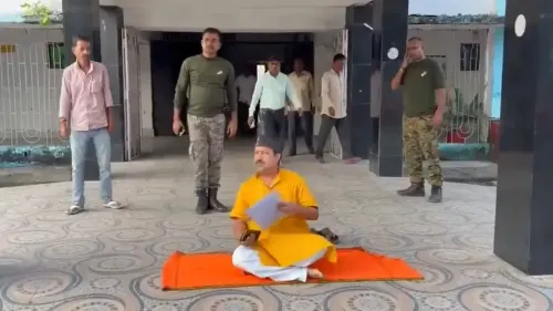BJP MLA stages sit-in at West Champaran Collectorate over flood relief gaps