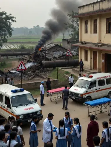 मुजफ्फरपुर में PNG गैस पाइपलाइन लीक: 7 स्कूली छात्राएं बेहोश, 5 SKMCH रेफर