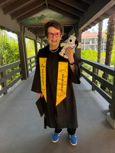 Billie Jean King graduates at 82, six decades after leaving college