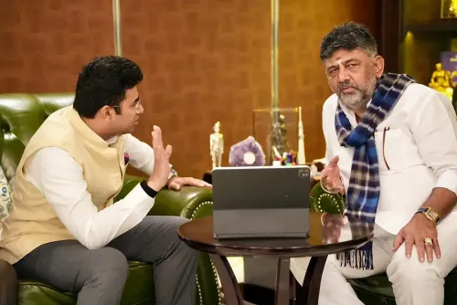 What Happened When BJP MP Surya Met Dy CM Shivakumar?