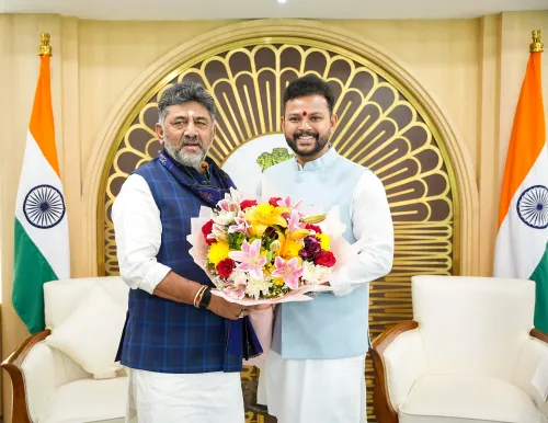 New Delhi: Rammohan Naidu Engages with D. K. Shivakumar