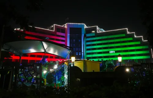 New Delhi: Government offices illuminated ahead of I-Day
