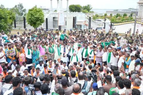 Cauvery row: BJP leaders detained at KRS Dam, Vijayendra targets Shivakumar