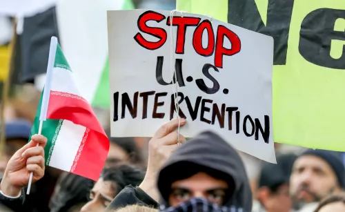 London: Demonstration Against U.S.-Israeli Military Actions in Iran