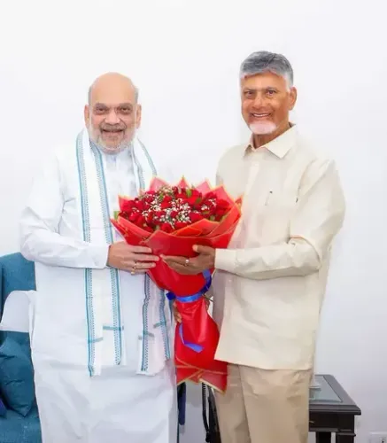 Chandrababu Naidu meets Amit Shah, pushes for AP funds and Polavaram Project