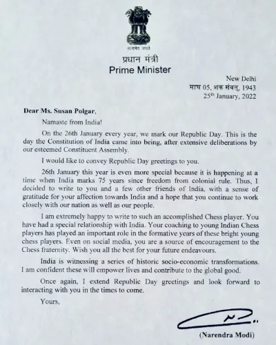 What Did Chess Legend Susan Polgar Say About PM Modi’s Tribute?