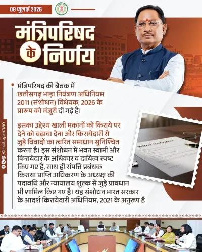 Chhattisgarh Cabinet Clears Rent Control Amendment Bill 2026