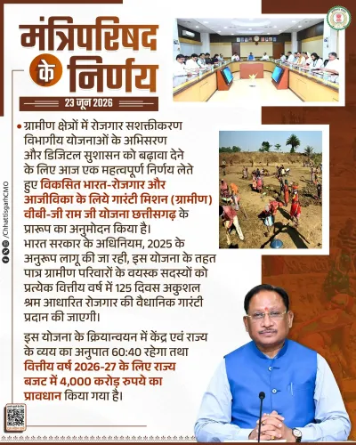 Chhattisgarh Cabinet Launches VB-G Ram Ji Yojana for Rural Jobs