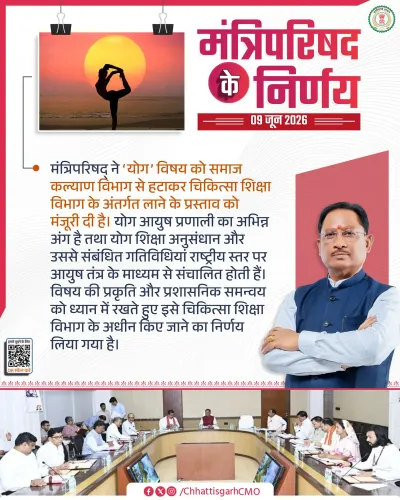 Chhattisgarh CM Office: Yoga moved to Medical Education Dept