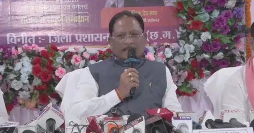 Chhattisgarh CMO holds Sushasan Tihar 2026 press meet in Bemetara