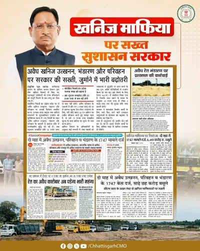 Chhattisgarh CMO Signals Crackdown on Mineral Mafia