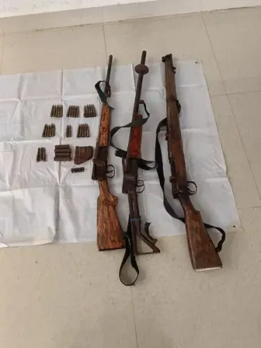 Naxal arms cache seized in Narayanpur: rifles, BGL shells, GPS, 1TB drives recovered
