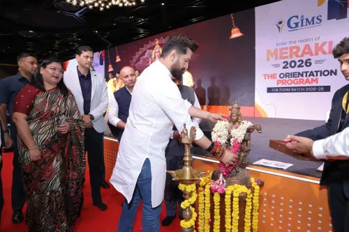 Chirag Paswan addresses GNIOT PGDM orientation in Greater Noida