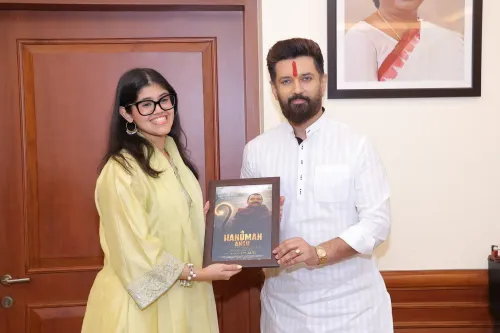 Chirag Paswan meets producer of spiritual film 'Hanuman Ansh'