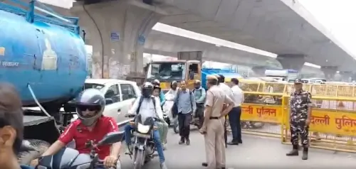 सीजेपी प्रदर्शन से पहले फरीदाबाद में सुरक्षा कड़ी, बदरपुर बॉर्डर पर वाटर कैनन तैनात