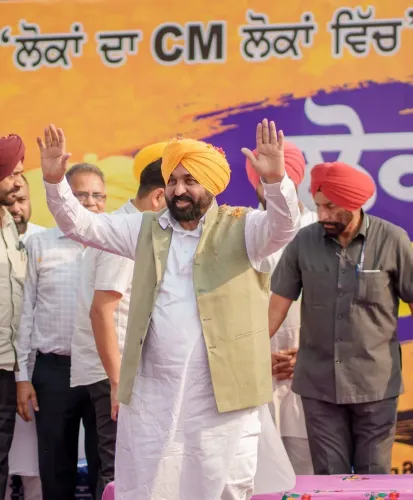 CM Bhagwant Mann hands ₹51 lakh to Mauda village at Dirba Lok Milni