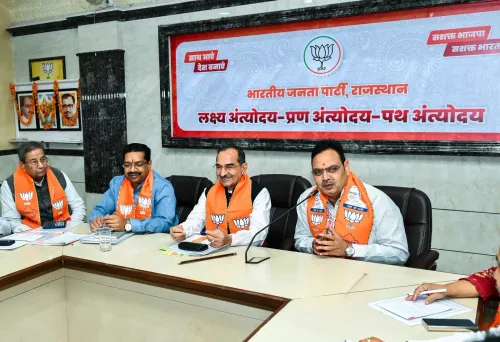 CM Bhajan Lal chairs BJP meet on Rajasthan local body polls