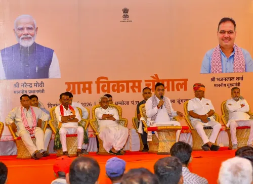 CM Bhajan Lal chairs Gram Vikas Chaupal in Dungarpur