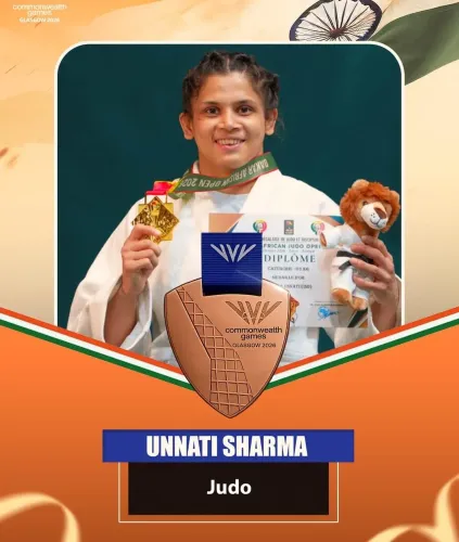 CM Bhajan Lal congratulates Unnati Sharma on CWG 2026 judo bronze